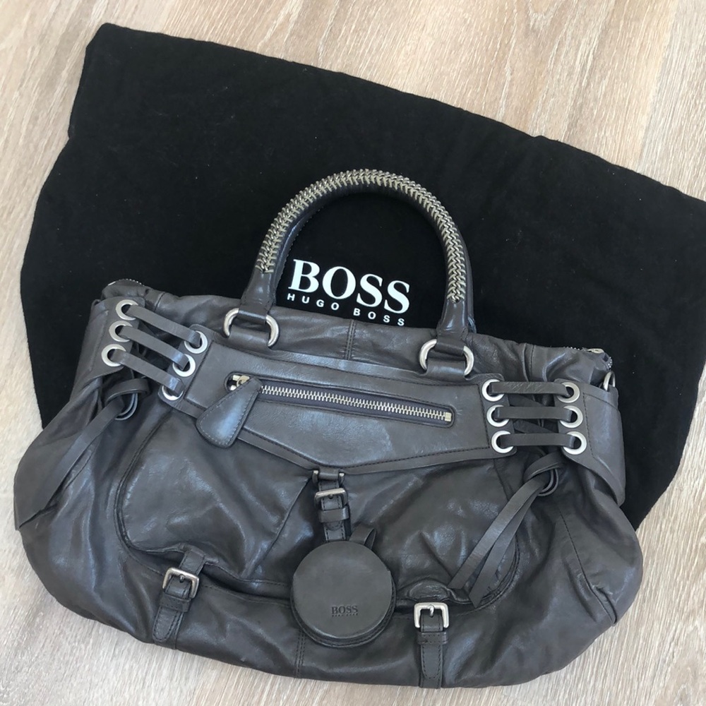 HUGO BOSS GREY PURSE, very sexy details